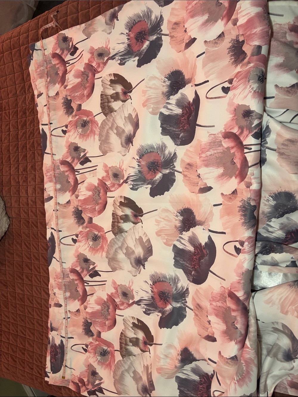 Pink Floral Print curtains